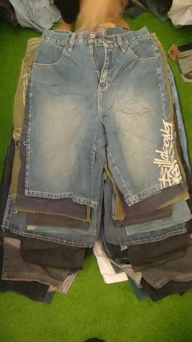 Branded baggy hip hop shorts