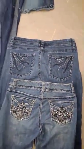 Y2K embroidered jeans