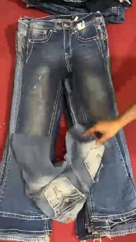 Embellished flare jeans