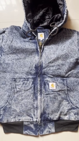 Carhartt hooded jackets acid wash