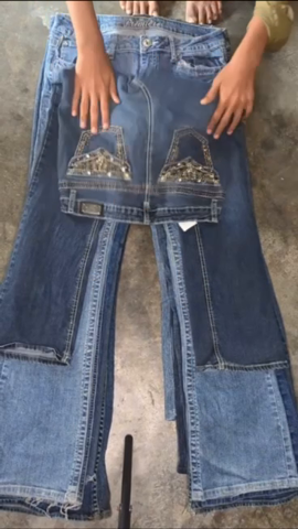 Short en jean non marqué